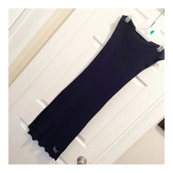 38 Daniel Cremieux Cotton & Cashmere Navy Blue Unisex Scarf - Picture 3 of 6